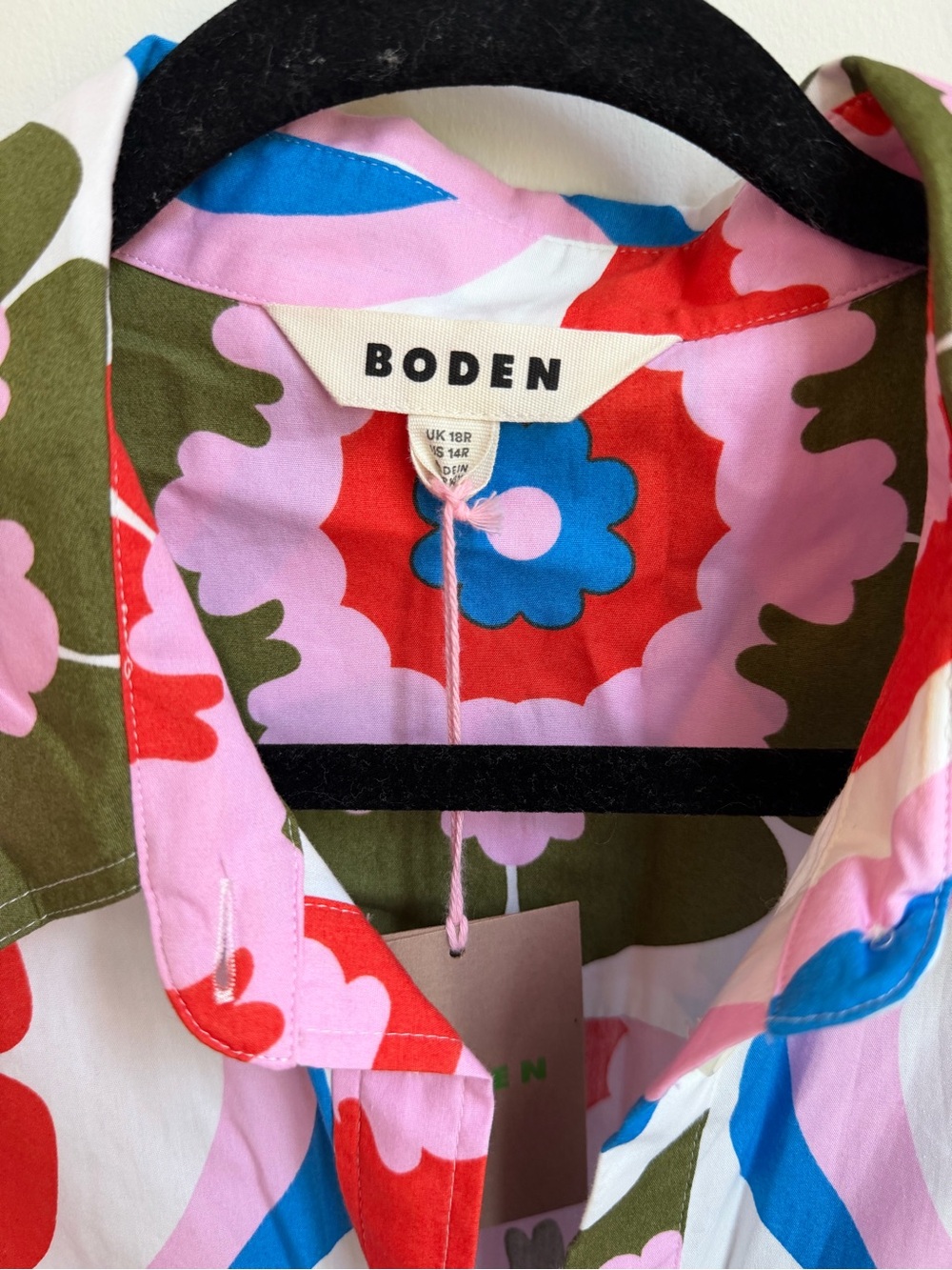 NWT Boden Amy Cotton Midi Shirt Dress Size 14 100% Cotton - Picture 2 of 5